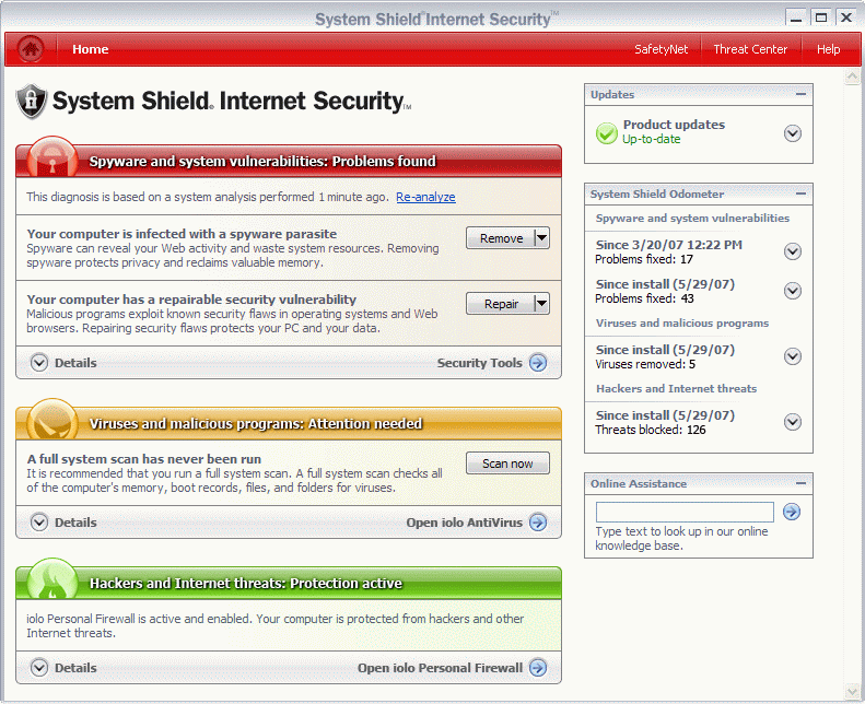 System Shield - More than antivirus - full Internet security