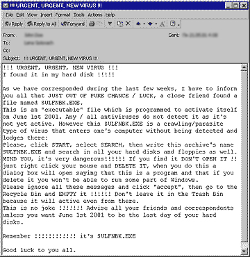 Virus hoax Virus hoax