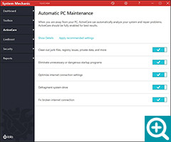 ActiveCare: Automatic PC maintenance