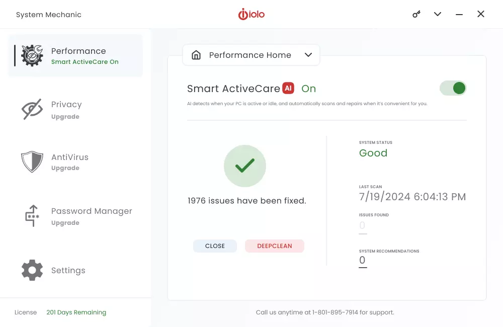 System Mechanic app screenshot